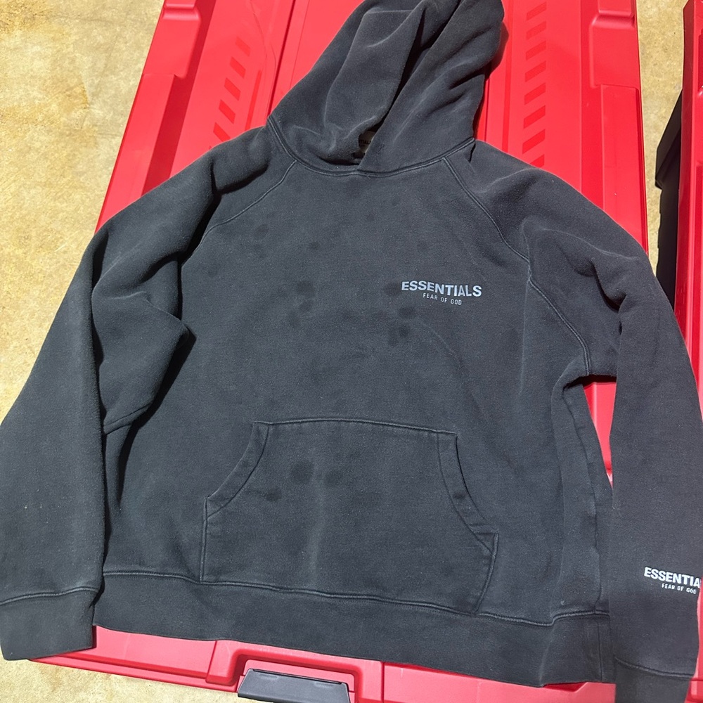 Fear of god essential hoodie black